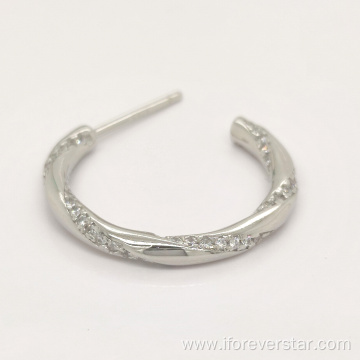 Wholesale Twisted Zirconia 925 Silver